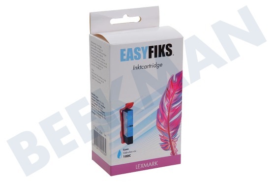 Easyfiks Lexmark printer Inktcartridge No. 100 Cyan + chip