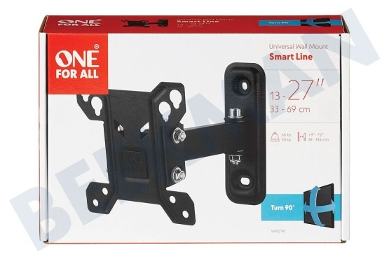 One For All WM2141 Muursteun Smart Line Turn 90 13-27"
