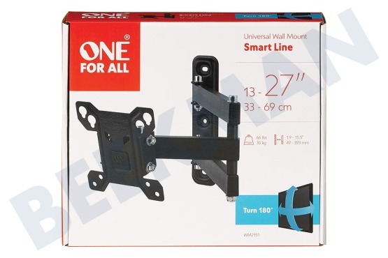 One For All WM2151 Muursteun Smart Line Turn 180 13-27"