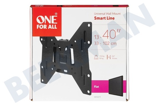 One For All WM2211 Muursteun Smart Line Flat 13-40"