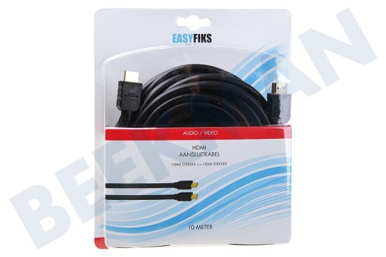 Easyfiks  HDMI Kabel 2.0 High Speed + Ethernet, 10 Meter, Verguld