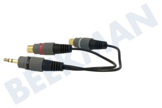 Universell Klinken-Adapter-Kabel 3,5 mm Stecker - 2x Cinch Contra RCA Buchse
