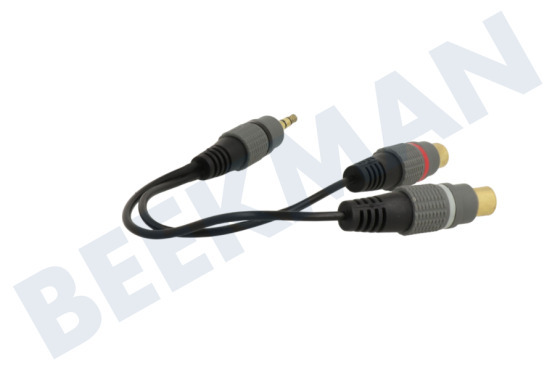 Universell Klinken-Adapter-Kabel 3,5 mm Stecker - 2x Cinch Contra RCA Buchse