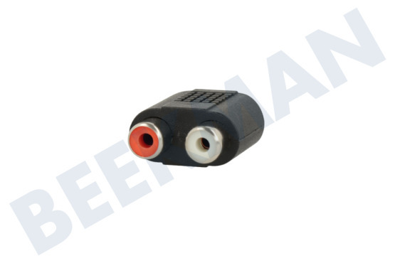 Easyfiks Klinken-Stecker-Adapter 3,5 mm auf Cinch Contra RCA-Buchse 2x