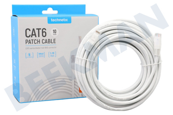 Technetix  CAT6-10M-SHOP CAT6 UTP Aansluitkabel RJ45 10 Meter