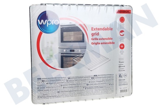 WPRO Oven-Magnetron ACC011 Verstelbaar ovenrooster in RVS chroom