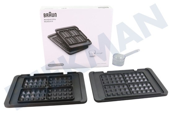 Braun  BRSK007 Set van 2 wafelplaten + doseerbeker voor de MultiGrill 9