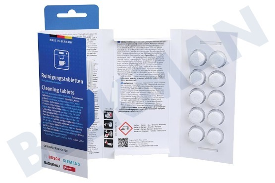 Bosch Koffiezetapparaat 312015, 00312015 Ontkalker 4x 250ml, 10 Reinigingstabletten