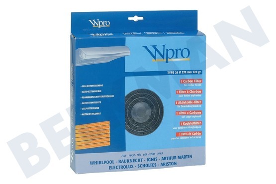 Whirlpool Afzuigkap FAC269 Filter koolstof -rond- 27 cm