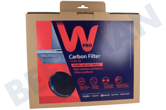 System 600 Afzuigkap CHF30 Filter Koolstof -rond- 24 cm