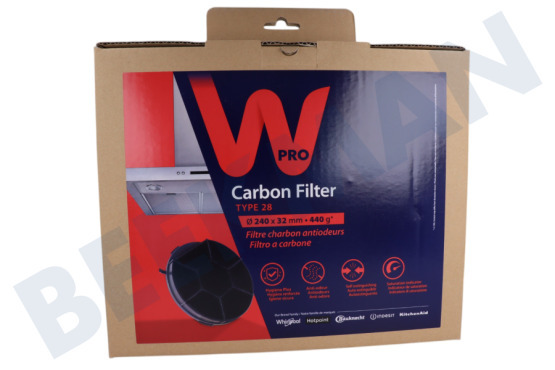 Elica Afzuigkap CHF28/1 Filter Koolstof type 28 240mm