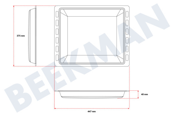 Whirlpool Oven-Magnetron Bakplaat Geemailleerd, Grijs