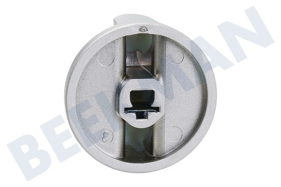 Pelgrim Kookplaat Knop Gasknop, zilver