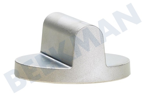 Pelgrim Kookplaat Knop Gasknop, zilver