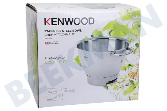 Kenwood Keukenmachine KAT711SS Mengkom Titanium RVS Chef