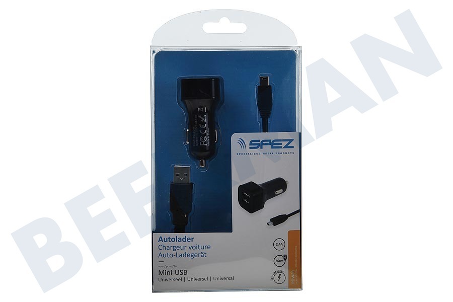 Navigon Autolader Mini USB, Output 5V / 2,4A 100 CM