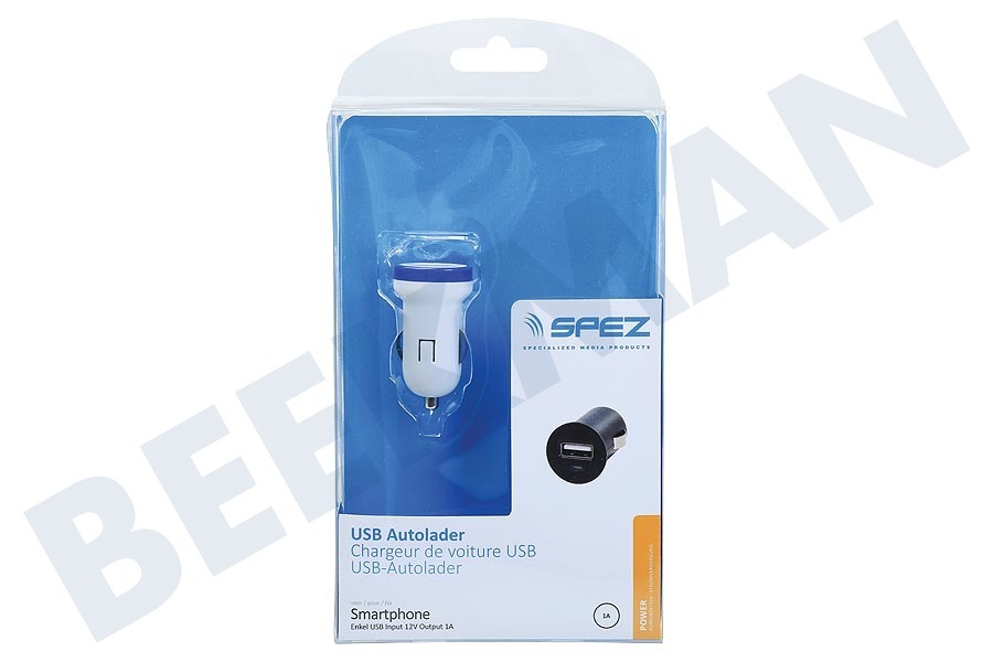 Dell USB Autolader Klein, 5V / 1A, Wit