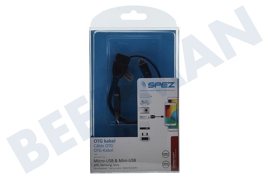 Lenco OTG kabel Micro-USB & Mini-USB