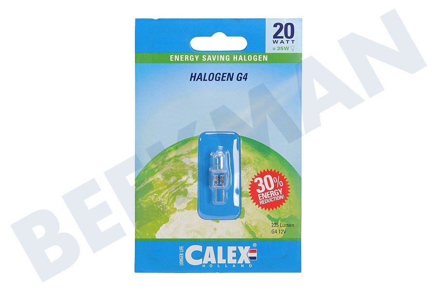Calex 509616 G4 20W 12V 235lm Calex Halogeenlamp