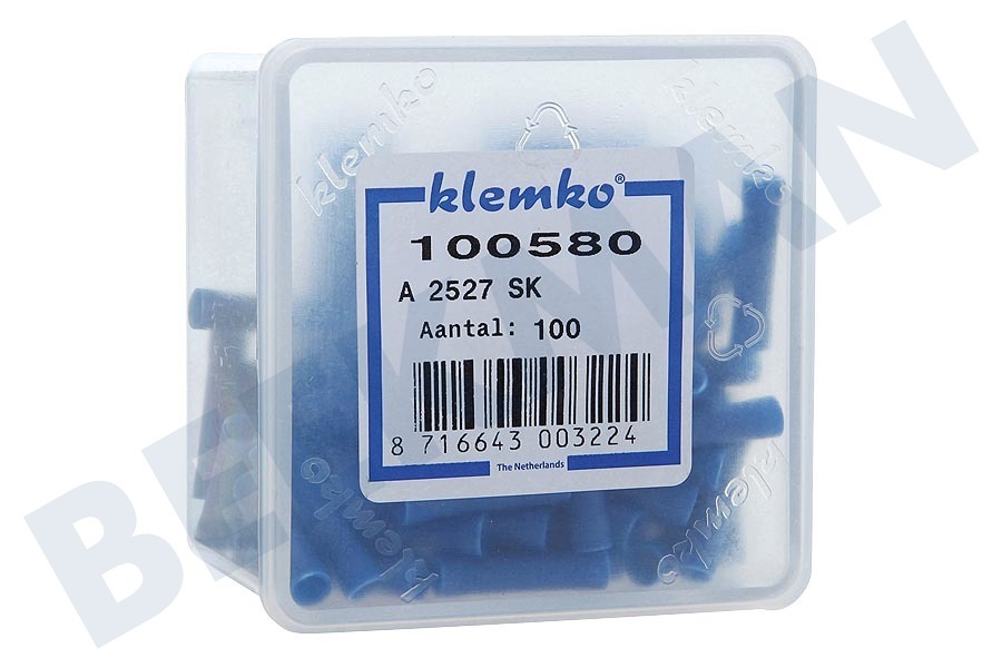 Klemko Kabelschoen blauw -verbinder- lang