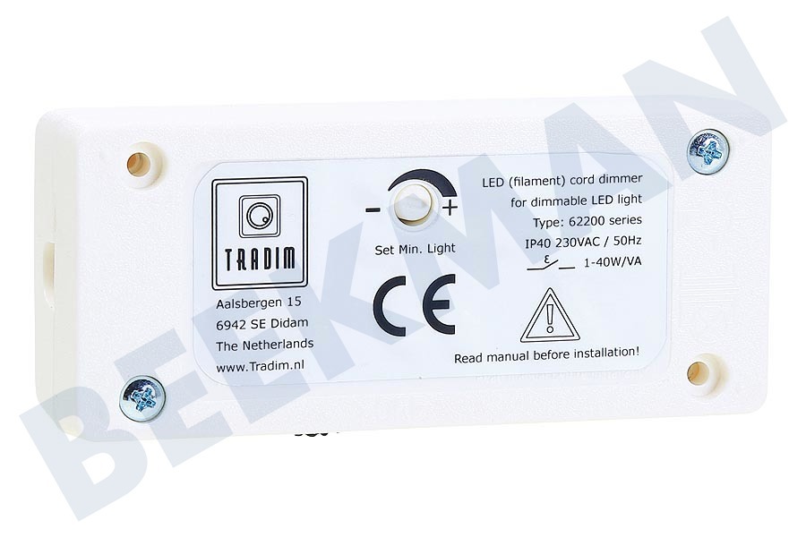 Tradim Dimmer Elektronische snoerdimmer Led Wit