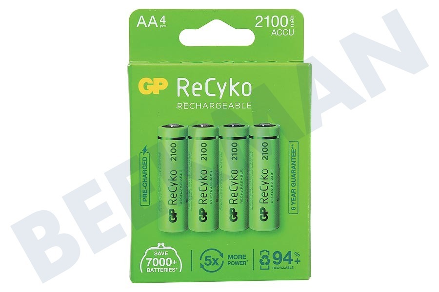GP LR6 ReCyko+ AA 2100 - 4 oplaadbare batterijen