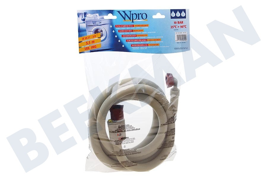 Water Wasmachine TAF357 WPRO Watertoevoerslang met Waterstop 3,5mtr