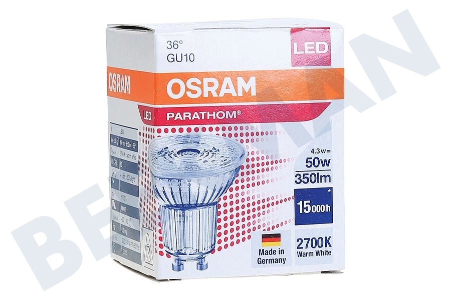 Osram 4052899958104 Parathom Reflectorlamp GU10 PAR16 4.3W