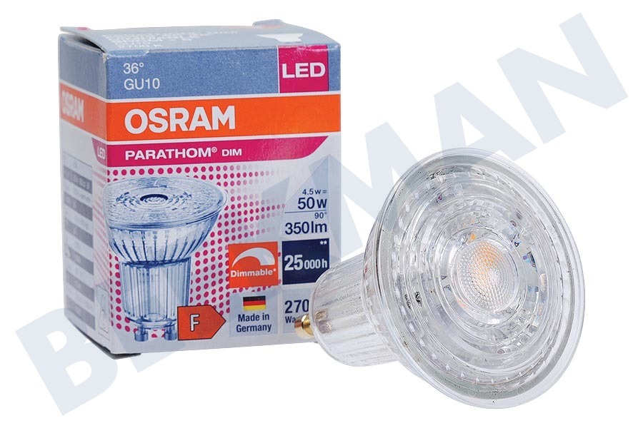 Osram 4052899957954 Parathom Reflectorlamp GU10 PAR16 4.6W Dimbaar