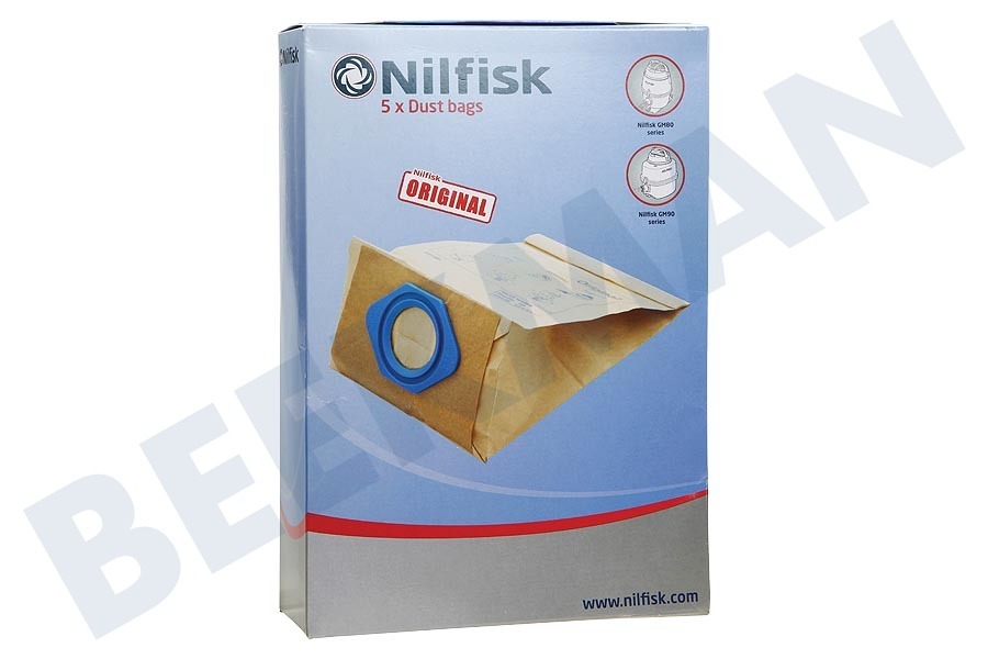 Nilfisk Stofzuiger Stofzuigerzak met ring, 9,75 ltr.