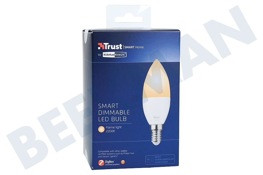 Trust ZLED-EC2206 Dimbare E14 LED Lamp Flame Wit