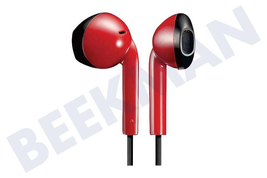 JVC HA-F19M-RB Retro Oordopjes Zwart Rood