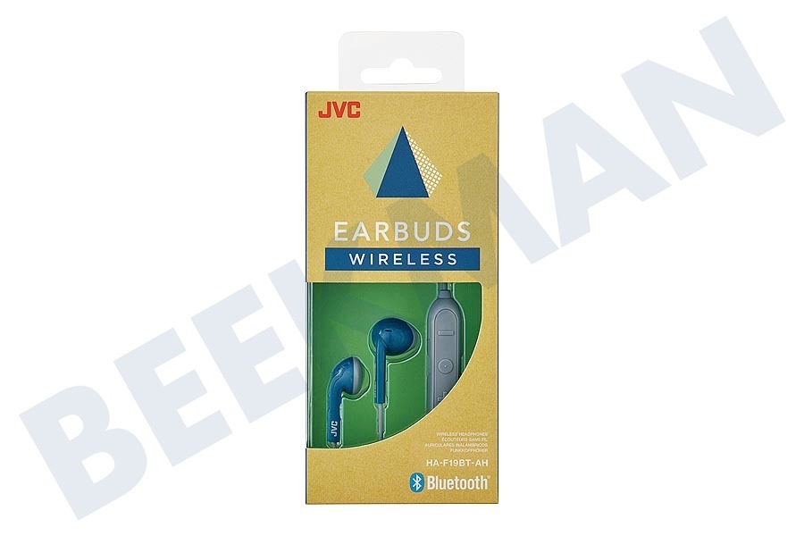 JVC HA-F19BT-AH Retro Oordopjes Blauw Grijs Draadloos