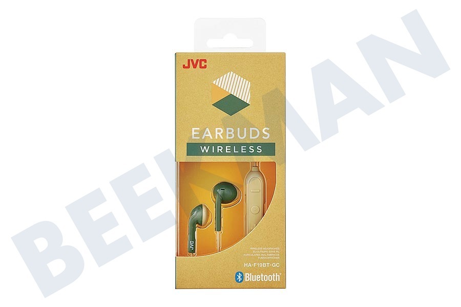 JVC HA-F19BT-GC Retro Oordopjes Khaki Beige Draadloos