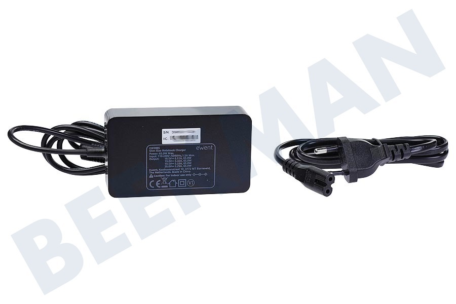 Universeel EW3985 Compacte laptoplader (voor laptops tot en met 15,6 inch)