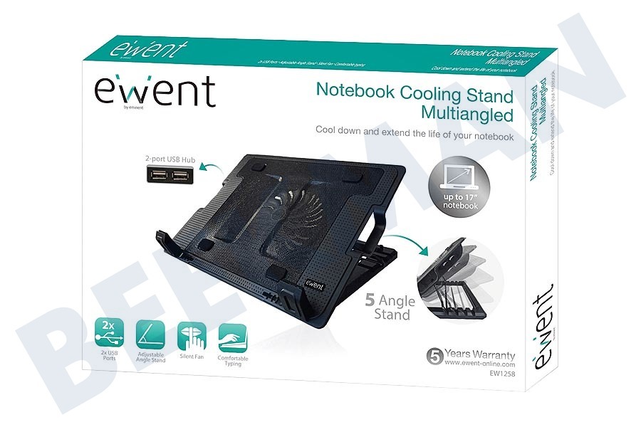 Ewent EW1258 Notebookstandaard met koeling