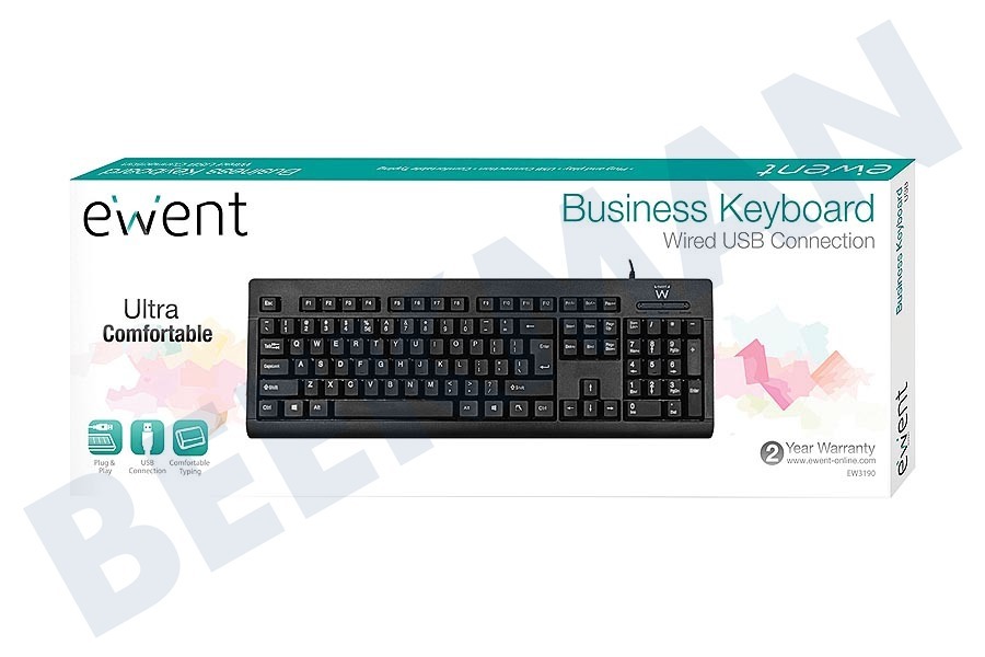 Ewent EW3190 Business Keyboard USB / US layout