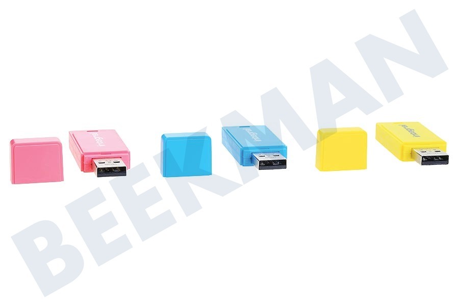 Integral Memory stick Triple pack 3 x 16Gb Neon Yellow, Pink & Blue
