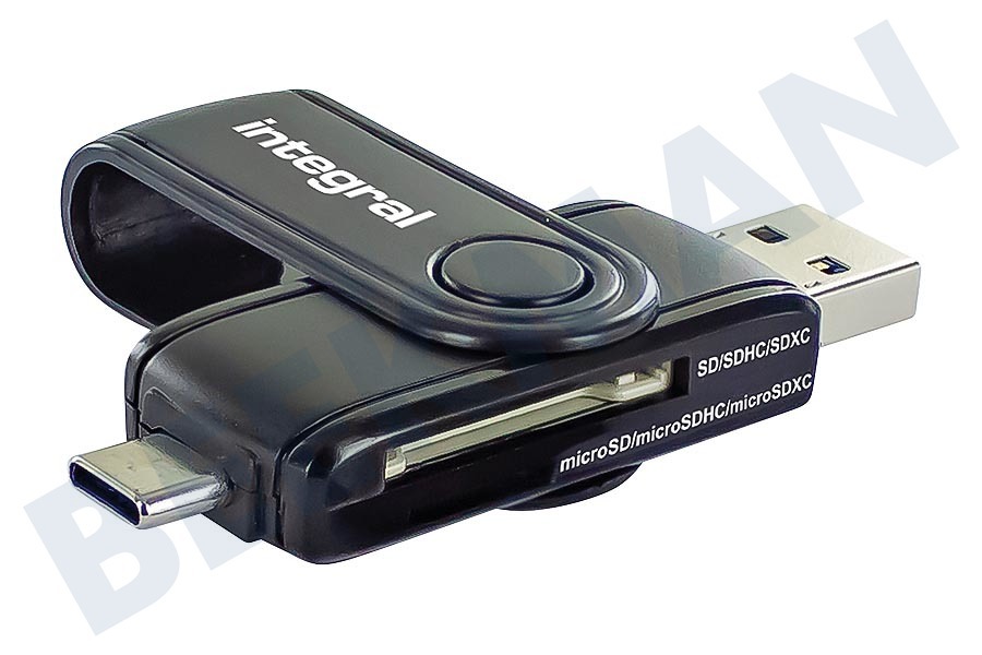 Integral INCRUSB3.0ACSDMSD Dual Interface USB 3.1 SD & microSD Card Reader