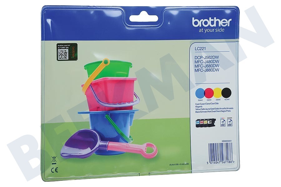 Brother LC-221 Inktcartridge LC221 Multipack