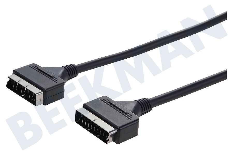 Easyfiks Scart Aansluitkabel 2.5 meter, Male - Male 21p