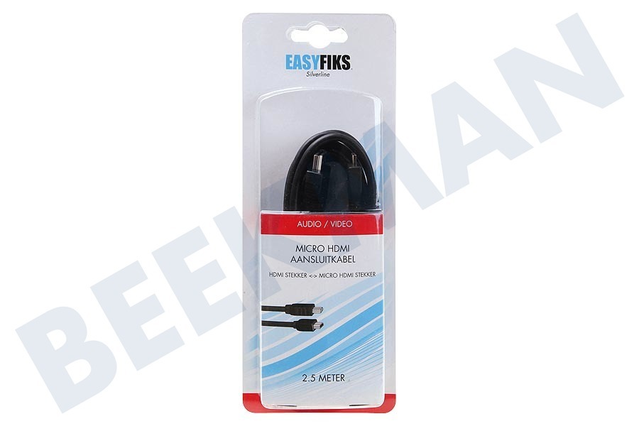 Easyfiks HDMI-Micro HDMI Kabel High Speed + Ethernet, 2.5 Meter