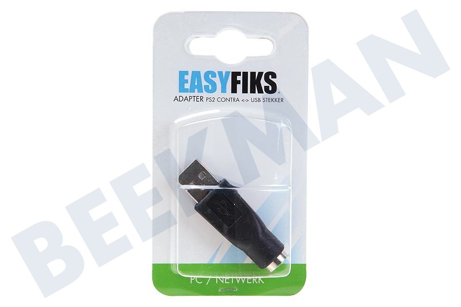Easyfiks Verloopstekker USB A Male - PS/2 Contra Female