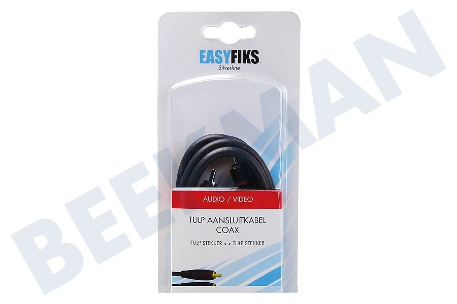 Easyfiks Digitale Coax Kabel Tulp RCA Male - Male, 1.2 Meter