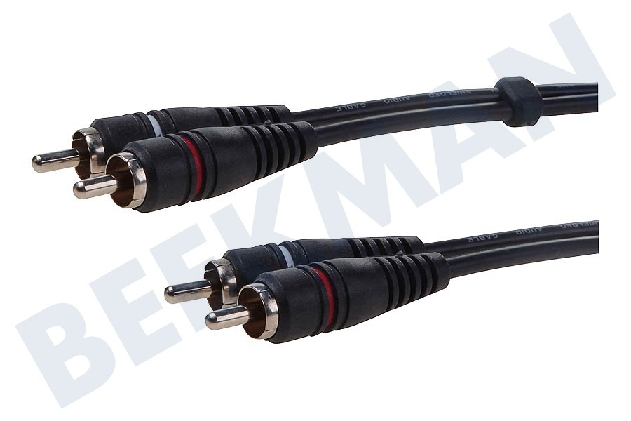 Easyfiks Tulp Kabel 2x RCA Male-2x RCA Male, 0.75 meter, Verguld