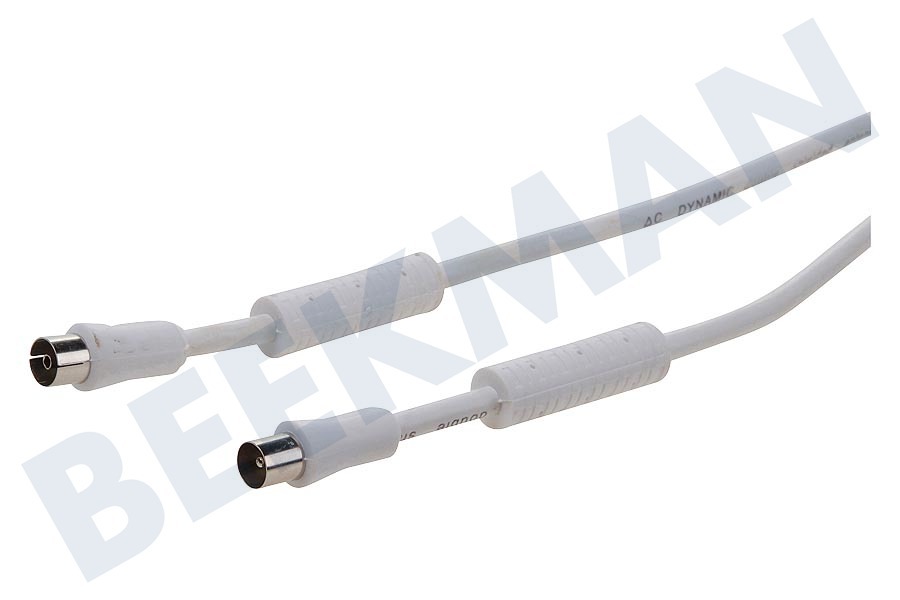 Easyfiks Antenne Kabel Coax - Wit, IEC Male en Female, 2.5 Meter