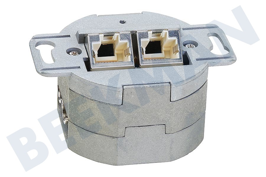 Easyfiks Netwerk Wandcontactdoos 2x RJ45 Female, Opbouw