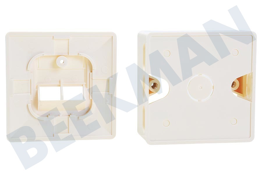 Easyfiks Netwerk Wandcontactdoos 2x RJ45 Female, Opbouw