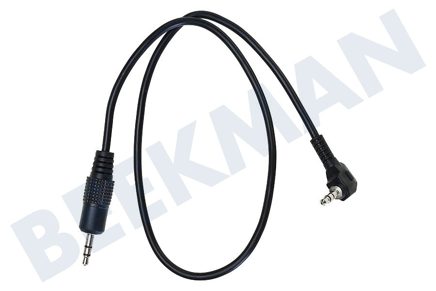 Easyfiks Jack Kabel 2 x 3.5mm Stereo Male haaks, recht, 0.5 meter