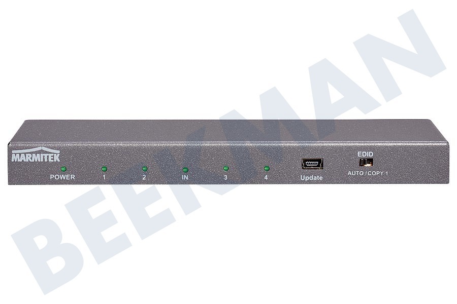 Marmitek 08325 HDMI Splitter 4K60 (4:4:4) UHD support 1 in 4 out